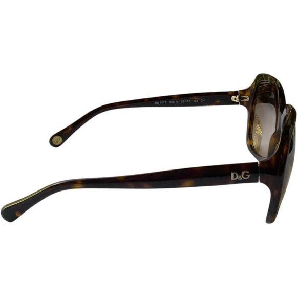 DOLCE & GABBANA Sunglasses Brown Oversized Designer Luxury Serial # On Lense D&G - Picture 8 of 10